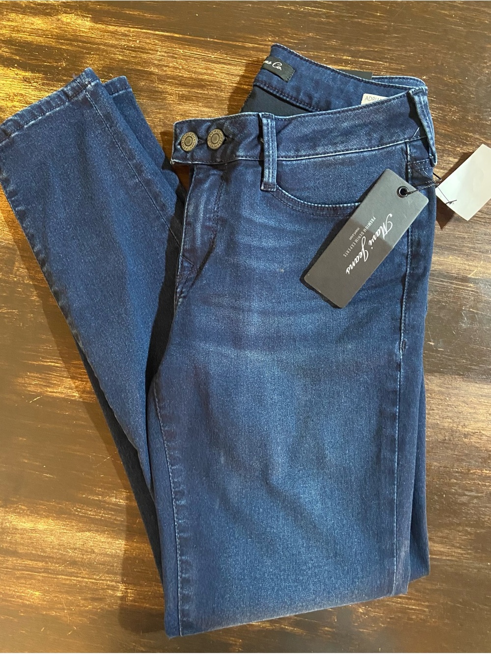 NWT Mavi Jeans Adriana Ankle Mid Rise Dark Blue Skinny Jeans Size 27